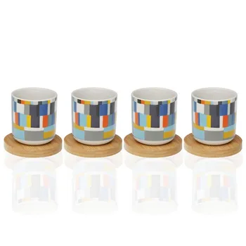 

Piece Coffee Cup Set Etna Bamboo Porcelain (4 pcs)