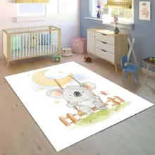 Else Луна Висячие милые сладкое животное коала 3d принт нескользящие микрофибры для детской комнаты Декоративные области ковры Дети Коврик