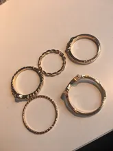 Conjunto de Anillos de nudillo de cristal Vintage para mujer, colgante de luna de loto, anillo bohemio, regalo de joyería