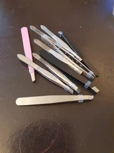 Pinzas para cejas de acero inoxidable, juego de 10 unidades, pinzas para el pelo, pinzas para recortar cejas, pinzas para extensiones de pestañas, utensilios de belleza para maquillaje
