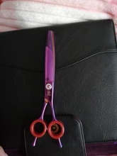 Fenice profesional JP440c 7 pulgadas de alta calidad para mascotas tijeras de peluquería canina curva adelgazamiento tijeras adelgazamiento de 25%