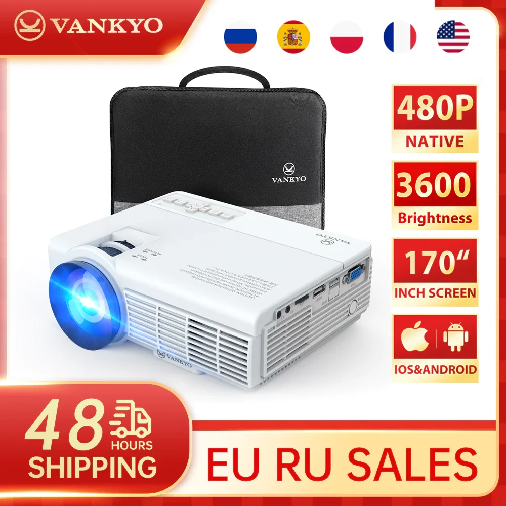 Vankyo Leisure 3 Mini Projector Supported 1920*1080p 170'' Portable  Projector For Home With 40000 Hrs Led Lamp Life Tv Stick - Projectors -  AliExpress
