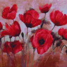 Алмазная мозаика APK 22071 Маки в поле 40*50 Эксклюзив