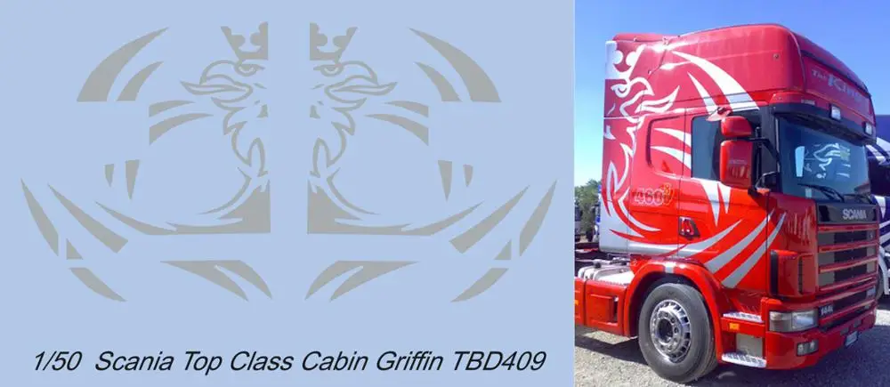 1/50 Высококачественные наклейки Scania Griffin TB Decal TBD409 |