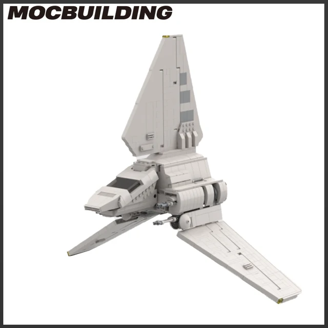 Moc Starship  Build Blocks Transporter Space War Movie Fighter Shuttle TIE ship  DIY Brick Model  Kid Toys Birthday Gift Playset 4