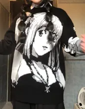 Oversized Sweaters Top-Gothic Clothes Women Knitted Streetwear Long-Sleeve Japanese Harajuku