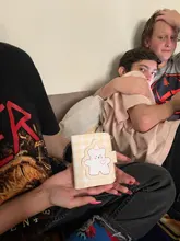 Monedero con estampado de dibujos animados para mujer, cartera pequeña de cuero con cremallera, estilo coreano, monedero plegable, regalo para chicas Kawaii