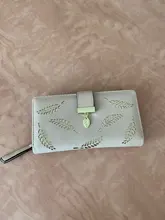 Cartera larga para mujer, bolso dorado con hojas ahuecadas, monedero, tarjetero, 2019