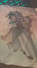 Genshin-figura de Anime de impacto Diluc Venti Klee Keqing Qiqi, soporte acrílico, modelo de placa, decoración de escritorio, señal de pie, llavero de ventilador, regalos