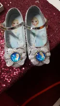 Nueva princesa Elsa de los niños zapatos de cuero para niñas de cuero de la Pu Bowknot sandalias de fiesta zapatos de niños vestido de tamaño de zapato 24-37