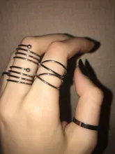 Conjuntos de anillos coreanos para mujer, joyería Pop sencilla, anillos de oro a la moda, venta al por mayor, 2020