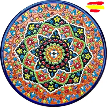 

Ceramic plate 29 cm/11.4 inch diameter - Spanish ceramic - enameled up handmade - Made in Spain - MIJASCERAMIC -