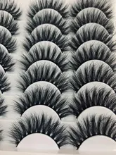 Pestañas postizas 3D de visón Natural, accesorio de maquillaje de imitación, 3D, 5/8/14 pares