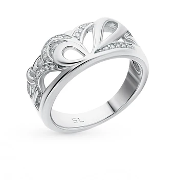 

Silver ring with cubic zirconia sunlight sample 925