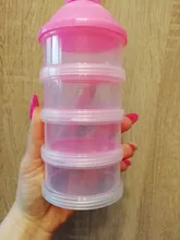 Dispensador de leche en polvo para bebé portátil para recién nacidos, contenedor de almacenamiento para alimentación de bebé, 4 capas, dispensador de leche en polvo