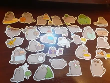 100 unids/pack Kawaii grueso gato diario impermeable decorativo papelería pegatinas artesanales Scrapbooking DIY álbum diario