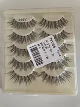 5 par/caja pestañas 3D fibra Artificial mucho pestañas duraderas las mujeres extensión y volumen de pestañas falsas