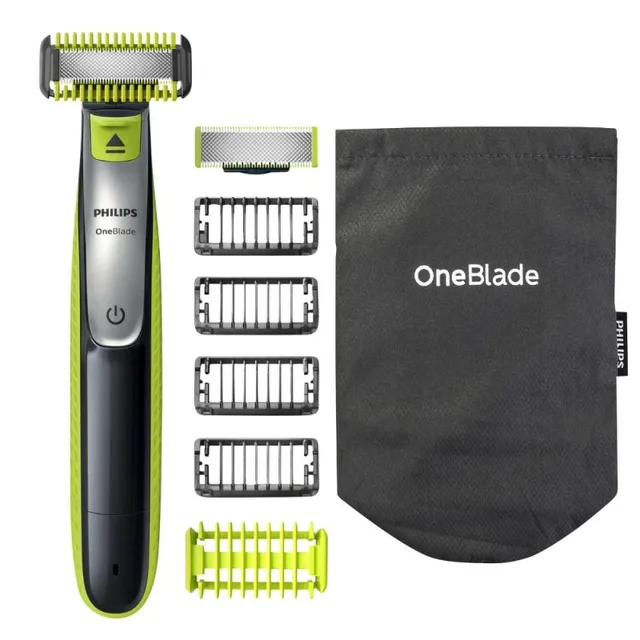 Philips OneBlade Pro QP2630 Face Body Hybrid Electric Shaver and Trimmer Men's Razor Wet Dry Beard Trimmer with 2 Blades 5 Combs Philips OneBlade QP2630/30