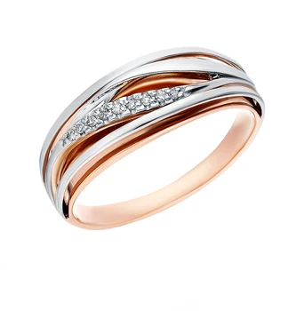 

Gold ring with diamonds sunlight sample 585