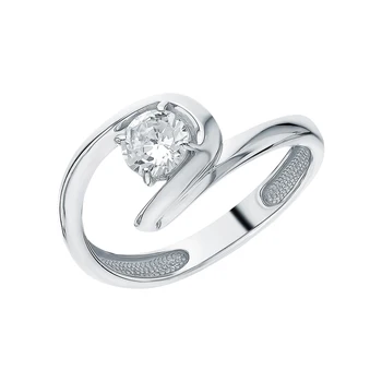 

Silver ring with cubic zirconia sunlight sample 925