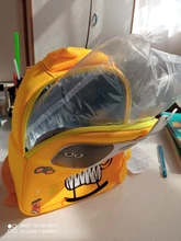Mochila de grado alto para bebés y niñas, morral escolar 3D antipérdida con dibujos animados para guardería, impermeable de dinosaurios