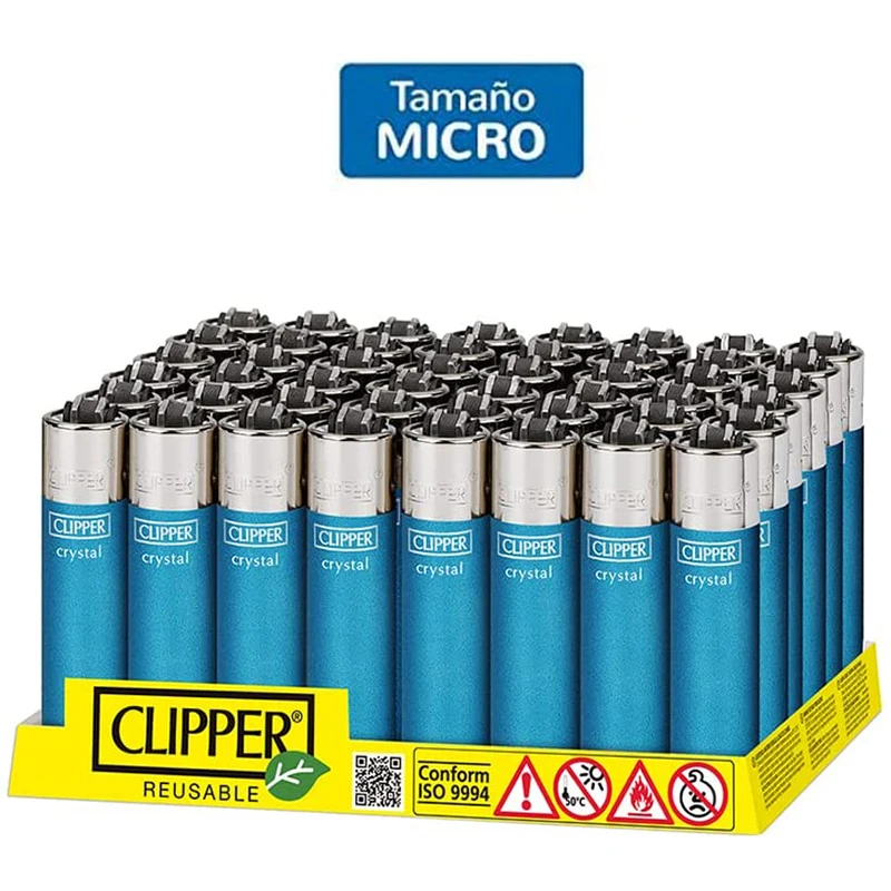 Mechero Clipper MICRO Serigrafiado (modelos surtidos) - Caja 48 unidades