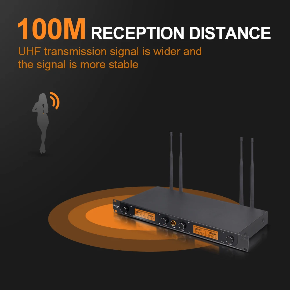 Профессиональный!! Дебра D 240 4 канала UHF Беспроводной микрофон Системы с