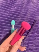 De esponja para base en polvo con cabeza de hongo para mujer, belleza cosmética, almohadillas, brochas de Maquillaje facial, herramientas con mango 1 unidad