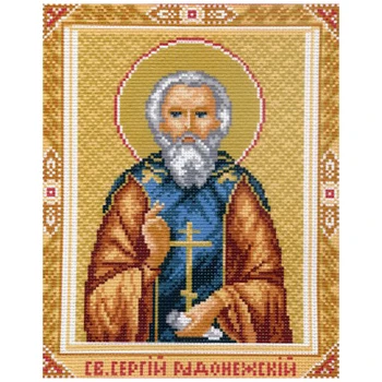 

726-1 canvas with a picture of matrenin Posad 'St. Sergy радонежский' 20*25 cm (28*37 cm)