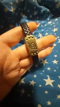 HEYu-pulsera trenzada de cuero con personaje de dibujos animados, brazalete de aleación, joyería para disfraz
