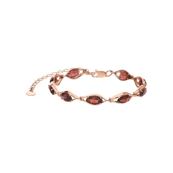 

Gold bracelet with Garnet sunlight sample 585