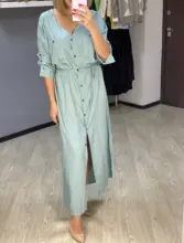 Tunic Beach Cover-Up Sarong Kaftan Swim-Wear Long Cotton -Q1111 Saida-De-Praia Vestido