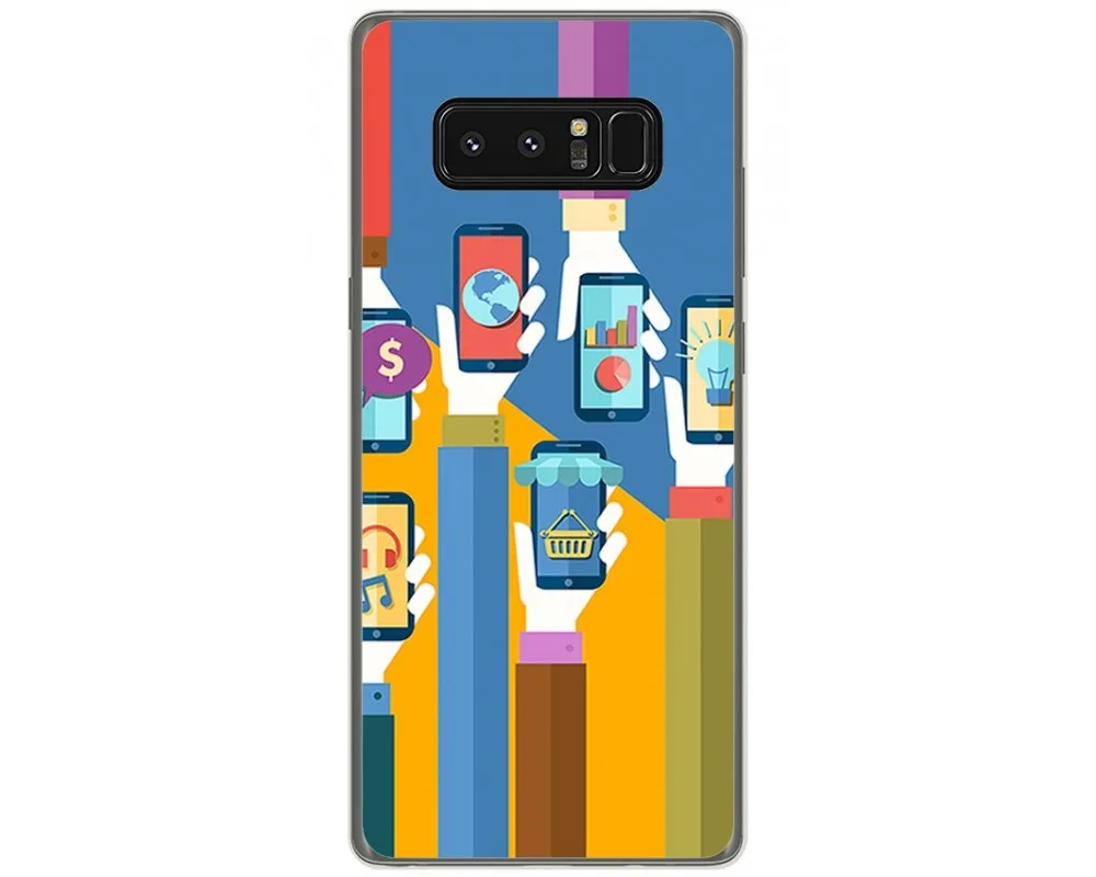 Чехол Модный гелевый для samsung Galaxy Note 8 может служить в качестве приложения дизайн