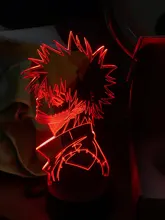 Led-Light 3d-Lamp Bedroom Decor Gift Manga Acrylic Academia Cool Dabi Anime Colorful