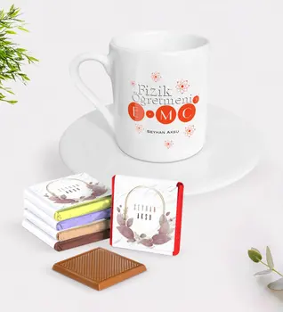 

Personalized Physics Teacher Turkish coffee Cup and Chocolate Gift Seti-2