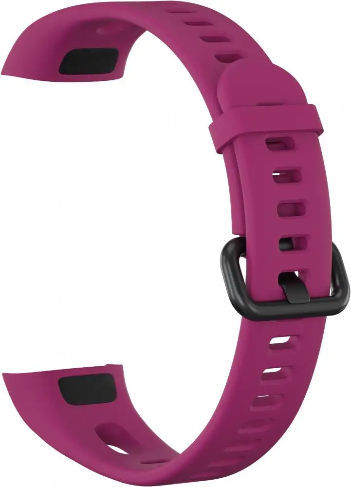 Ремешок силиконовый GSMIN Silicone 2 для фитнес браслета Huawei Band 4 (Малиновый) | Наручные