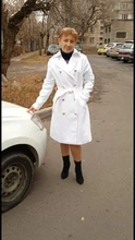 Trench-Coat Female Vintage White Winter Women Double-Breasted Long Solid Slim for Sashes