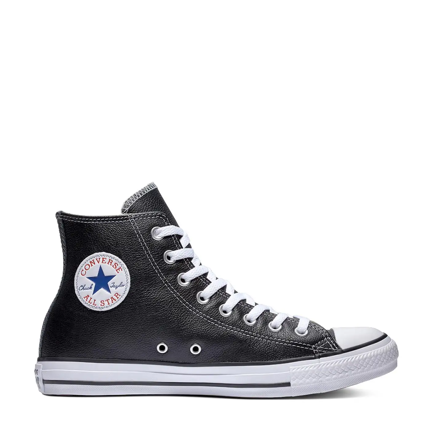 Оригинальные черные кожаные кроссовки Converse Chuck Taylor All Star Hi унисекс 132170C - 001 | Спорт
