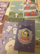 Koean-tarjetas decorativas para chica, decoración de Metope, postal de pinturas de dibujos animados, Notebook, utilería de fondo para fotografía, pegatina de pared