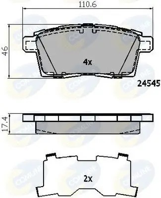 Колодки тормозные дисковые COMLINE CBP01731 | Автомобили и мотоциклы