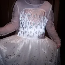 Snow Queen 2 White Girls Elsa Dress for girls Halloween Costume vestidos Christmas Princess