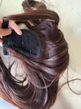 MANWEI-Extensiones de cabello para dama, extensor de pelo sintético de 24, de coleta natural largas y lisas, 60g por pieza, no teñible