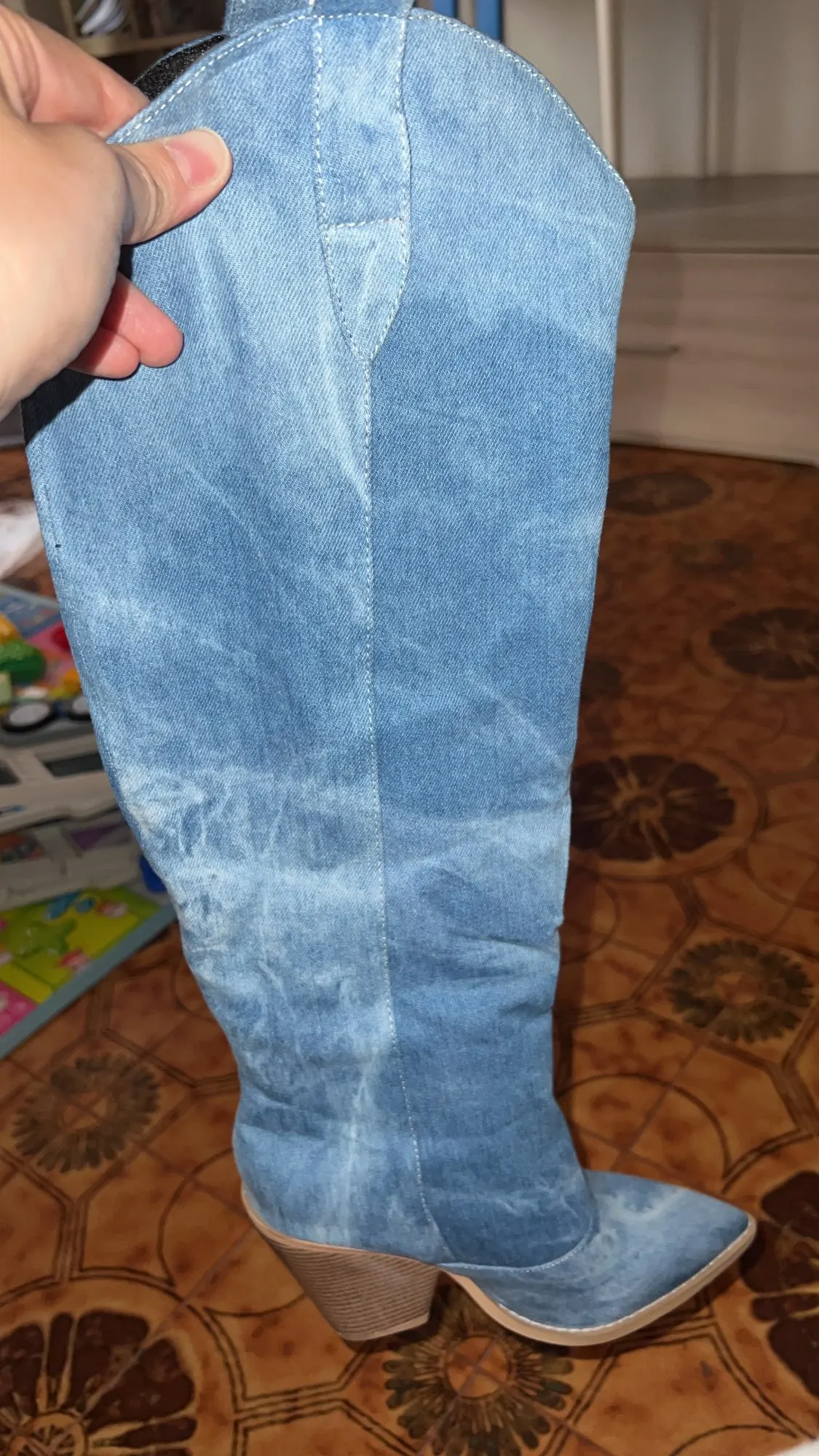 Denim Western Boots Dreamofthe90s The Dream Of The 90's Shoppe