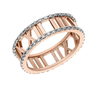 

Gold ring with diamonds sunlight sample 585