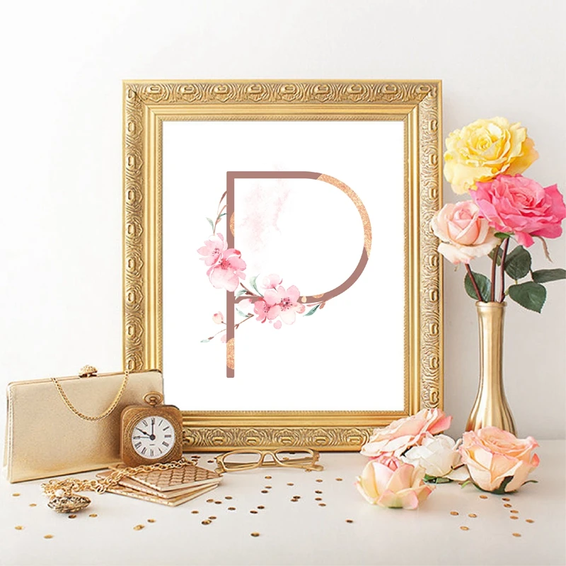 Sakura Letters Canvas Poster Wedding Decor