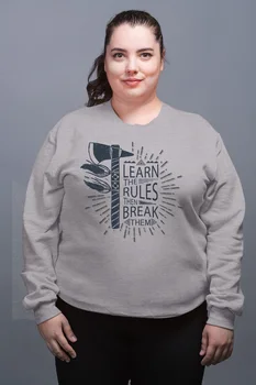 

Angemiel Wear To Break Rules Öğren Gray Female Sweatshirt