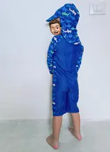 Bañador de protección UV para niños, traje de baño de manga larga para bebés, ropa de playa y piscina, 2020
