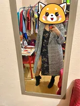 Plaid Coat Pocket-Jackets Cashmere Autumn Winter Long Women Outwear Warm Thickness Casual