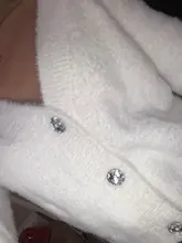 DEAT-cárdigan de punto liso con botones para mujer, Jersey holgado de manga larga con cuello en V, moda de otoño y primavera 2021, 13T281