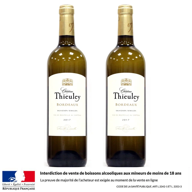 Château Thieuley Blanc 75 cl 2017 Vin Blanc 2 Bouteilles 1